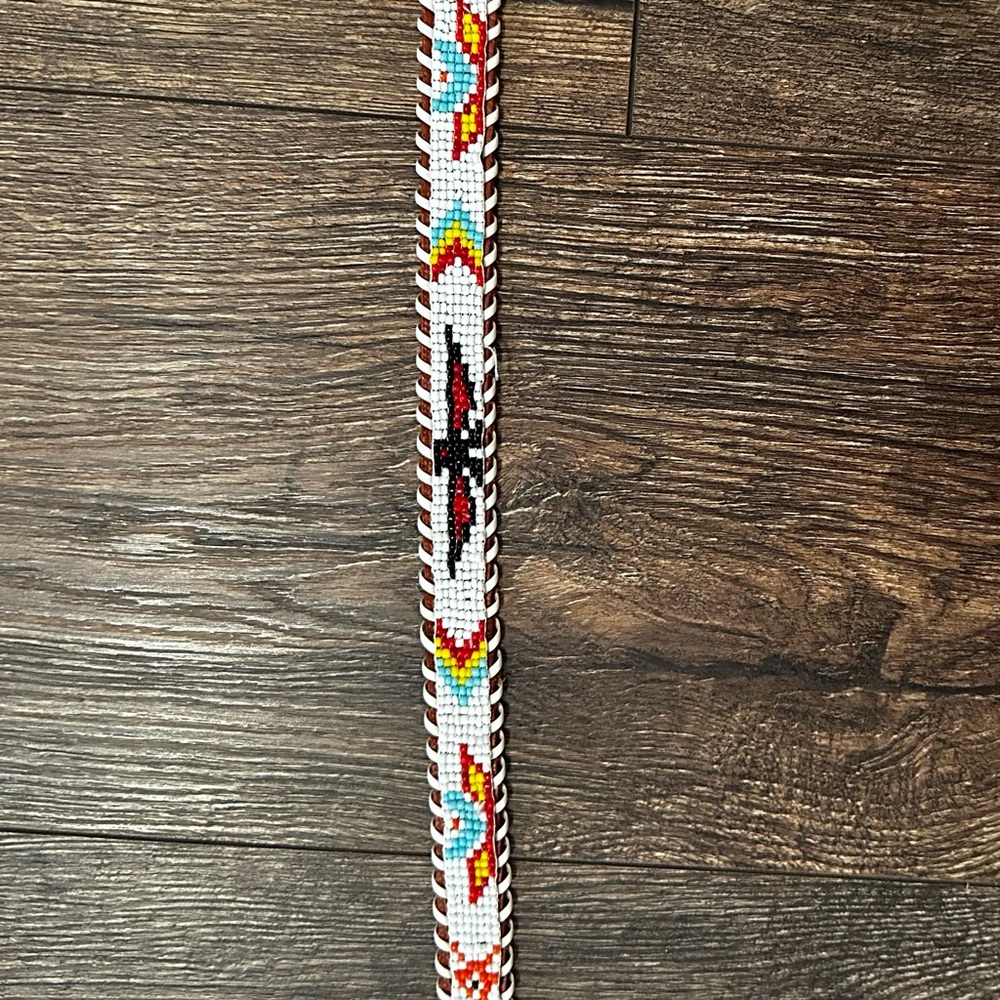 Vintage 70s western Native American Beaded Belt